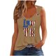 thumbnail image 2 of Puntoco Camisetas sin mangas ajustadas para mujer Camiseta sin mangas con estampado del Día de la Independencia para mujer Camiseta sin mangas holgada, 2 of 3