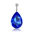 thumbnail image 2 of Water Drop Crystal Navel Buckle Belly Ring Piercing Body Inlaid Button Q00220, 2 of 3