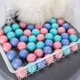 thumbnail image 4 of 100 PCS Ball Pit Balls Toddlers Play Ball 2.16-inch Ocean Balls Baby Toys Macaron Mixed Color Pool Party Decoration (Pink, Blue, Green), 4 of 5