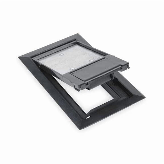 Steel City Box Cover, Floor Box Type, 1 Gang, PVC 664-CST-SW-BLK