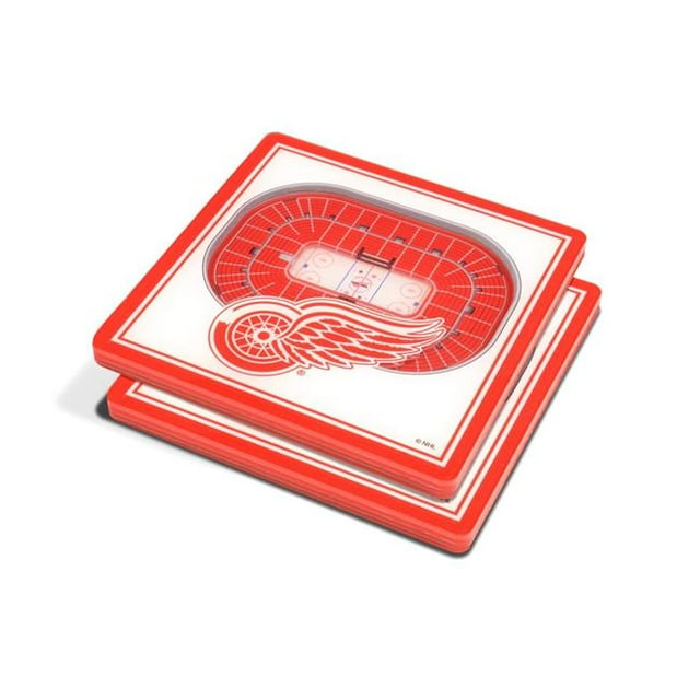 YouTheFan 8490013 LNH Detroit Red Wings Joe Louis Arena 3D StadiumViews Ensemble de sous-Verres - Lot de 2
