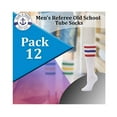 thumbnail image 4 of Yacht & Smith Mens Referee Cotton Tube Socks, Solid and Striped, Sports Sock, Casual Sock, (12 Pairs White with Stripes), 4 of 7