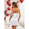 thumbnail image 5 of Ekouaer Sleepwear Women's Satin Nightgown with Robes Set 2 Piece Sexy Lace Cami Nightwear, 5 of 7