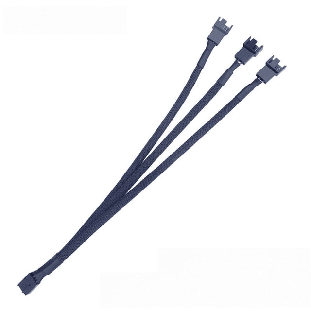 Computer fan line one-three 4Pin expansion line PWM temperature control cooling fan HUB HUB nylon mesh