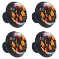 thumbnail image 2 of 4 Pcs Thanksgiving Leaves Knobs for Kitchen Cabinet Cupboard Dresser Bookcase Drawer Pulls Handles Round Home Decor, 2 of 8