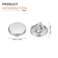 thumbnail image 2 of Uxcell 10pcs Metal Flat Button 10mm Round Metal Sewing Buttons Mist Silver, 2 of 7