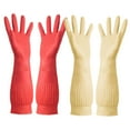thumbnail image 4 of UPKOCH 2Pairs Kitchen Gloves for Cleaning Long and Thick Design Simple Generous Latex Hand Protection 17.7X3.1X0.04in, 4 of 8