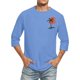 thumbnail image 1 of Blusas y camisas de manga larga con cuello redondo para hombre, blusa informal con cuello redondo y manga corta, blusa estampada de poliéster para hombre., 1 of 4