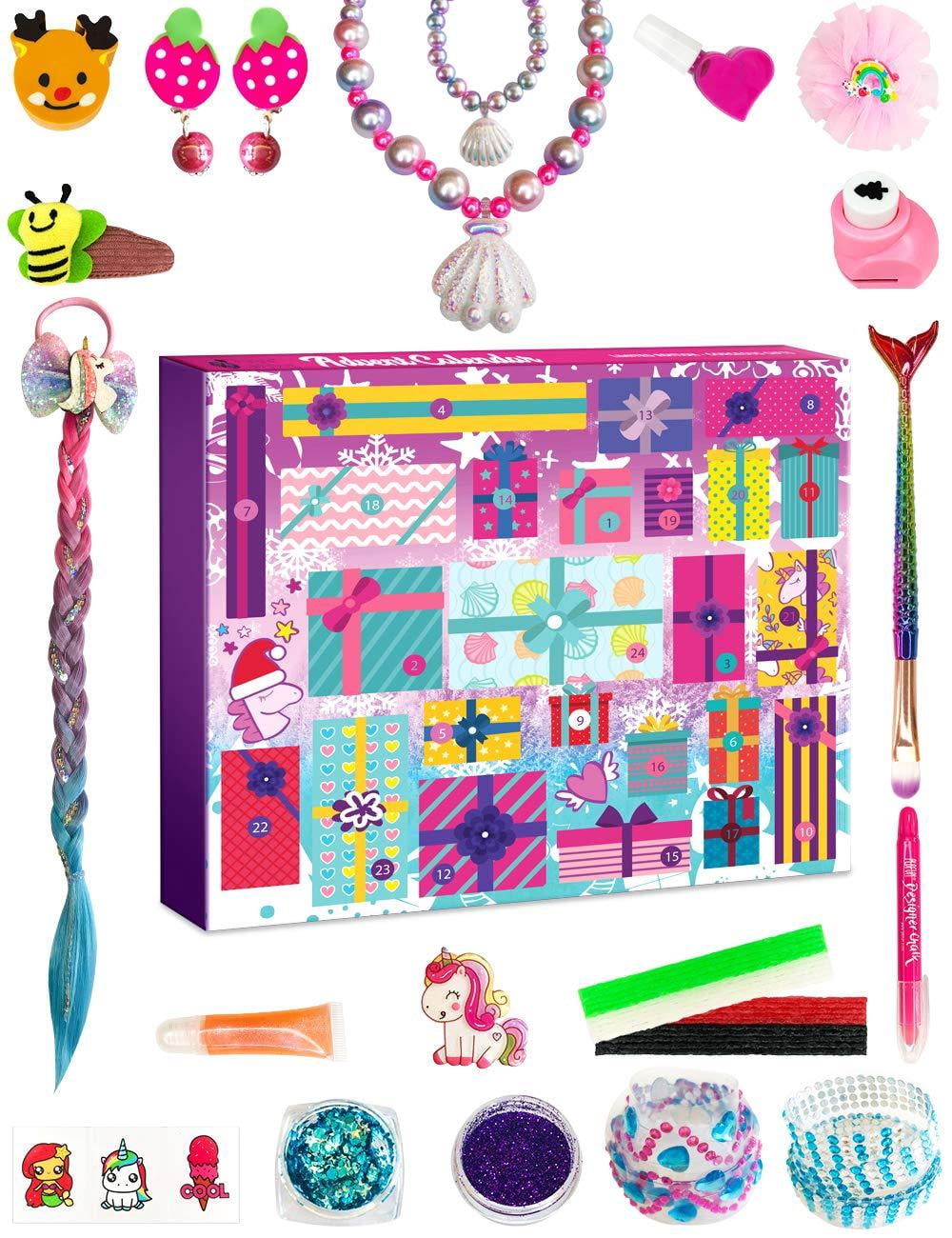 Purple Ladybug 2020 Advent Calendar for Girls with 24 Unique Gifts -  Unicorn & Mermaid Themed Items, Hair Accessories, Jewelry, Crafts &  more - Great Christmas Countdown Calendars - Walmart.com