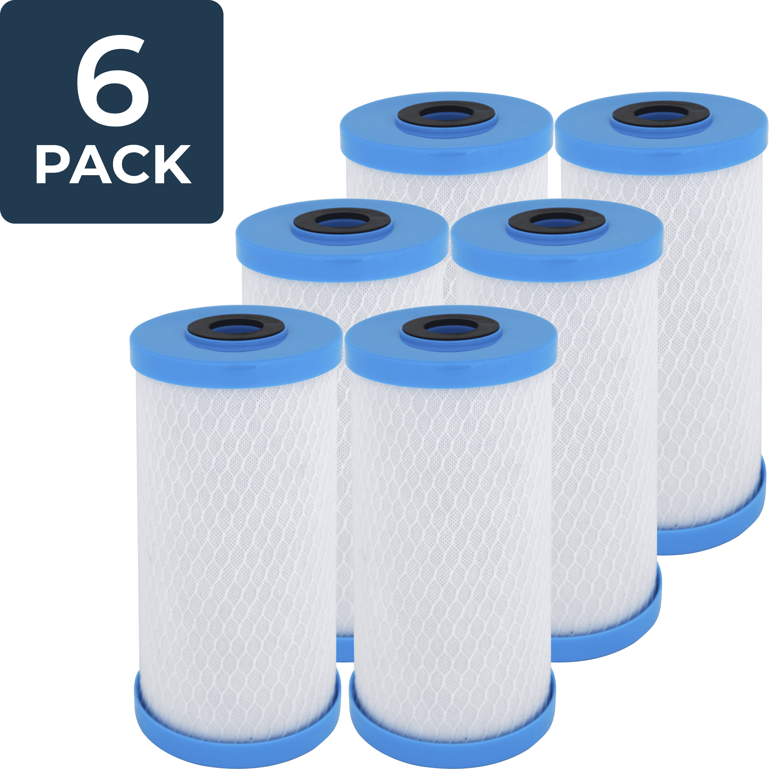 355221-43 10x4.5 Water Filters 8 Pack SpiroPure Replacement for Pentek WPX100BB97P