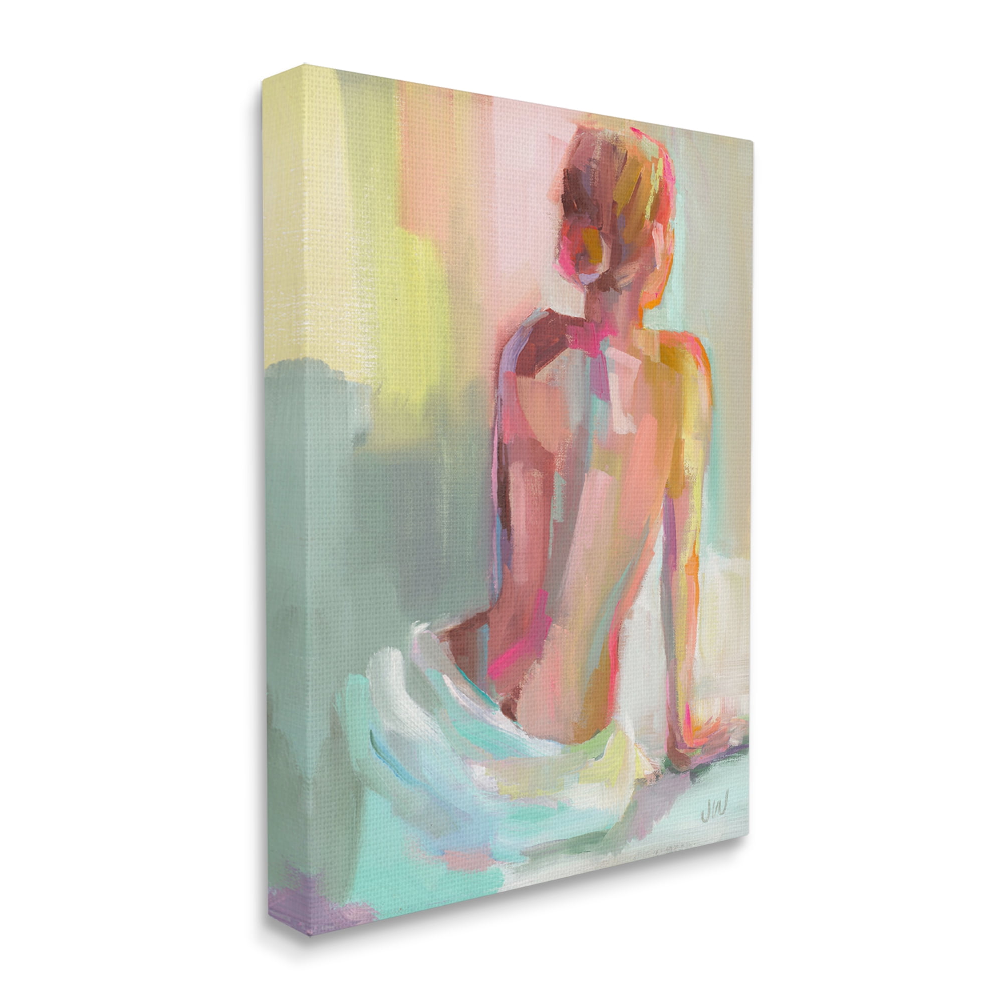 Stupell Industries Abstract Female Figure Study Abstract Painting Gallery Wrapped Canvas Art Print Wall Art, 24 x 30