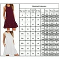 thumbnail image 2 of Uhndy Women's Plus Size Sleeveless Swing Mini Dresses Summer Beach A Line Sundress #1 White 5XL, 2 of 2