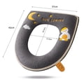thumbnail image 6 of Manunclaims Toilet Seat Lid Cover Ultra Soft Keep Warm Cartoon Duck Moon Embroidery All Inclusive Zipper Plush Toilet Ring Mat with Handle for Home, 6 of 8