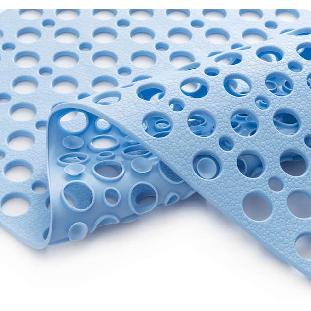 Alfombra de baño Mantto TPE extrasuave para niños, color azul, 75 x 43 cm