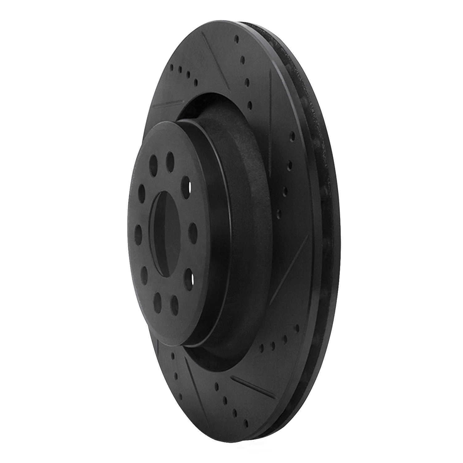 Dynamic Friction Company 633-79010R DFC Brake Rotor - Drilled And Slotted - Black
