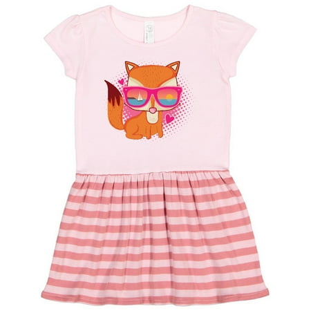 

Inktastic Fox Beach Sunglasses Gift Toddler Girl Dress