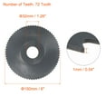 thumbnail image 2 of Uxcell 150mm Dia 32mm Arbor 1mm Thick 72 Tooth Nitriding Circular Saw Bit Cutter, 2 of 4