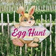 thumbnail image 2 of Egg Hunt Bunny Wooden Door Hanger by G. DeBrekht - Easter Spring Decor - 815433-2H, 2 of 7