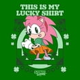 thumbnail image 2 of Mens Sonic the Hedgehog My Lucky Clover Amy T Shirt, 2 of 5