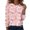 Pink, variant on Inglocry Women Christmas Tops Long Sleeve Womens Top Funny Christmas Graphic Tshirts Crewneck Holiday Pullover Tops Hot Pink M