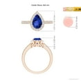 thumbnail image 4 of ANGARA Natural Pear 1.3 ct Tanzanite Ring with Diamond Halo in 14K Rose Gold for Women (Size-9x6mm) | December Birthstone, Birthday, Anniversary, Jewelry Gift for Women | Natural Tanzanite Ring, 4 of 9