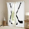 thumbnail image 3 of Manfei Boys Ball Game Black Out Curtains,Ice Hockey Rink Curtains Pack of 2 (42x63 Each),White Black Bedroom Curtains For Kids Boy,Microfiber Bedroom Decor, 3 of 6