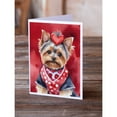 thumbnail image 2 of Yorkshire Terrier My Valentine Greeting Cards Pack of 8 7 in x 5 in, 2 of 3