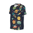 thumbnail image 6 of Fotbe Space Baseball Jersey Shirt for Men and Women, Casual Short Sleeves Button Down T-Shirt-Large, 6 of 9