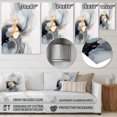 thumbnail image 4 of Designart "Silver Gilded Ethereal Visions I" Abstract Shapes Metal Wall Decor, 4 of 5