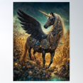 thumbnail image 2 of Black Unicorn Poster Wall Art, Modern Wall Decor For Living Room Bedroom, 24x36 UNFRAMED, 2 of 3