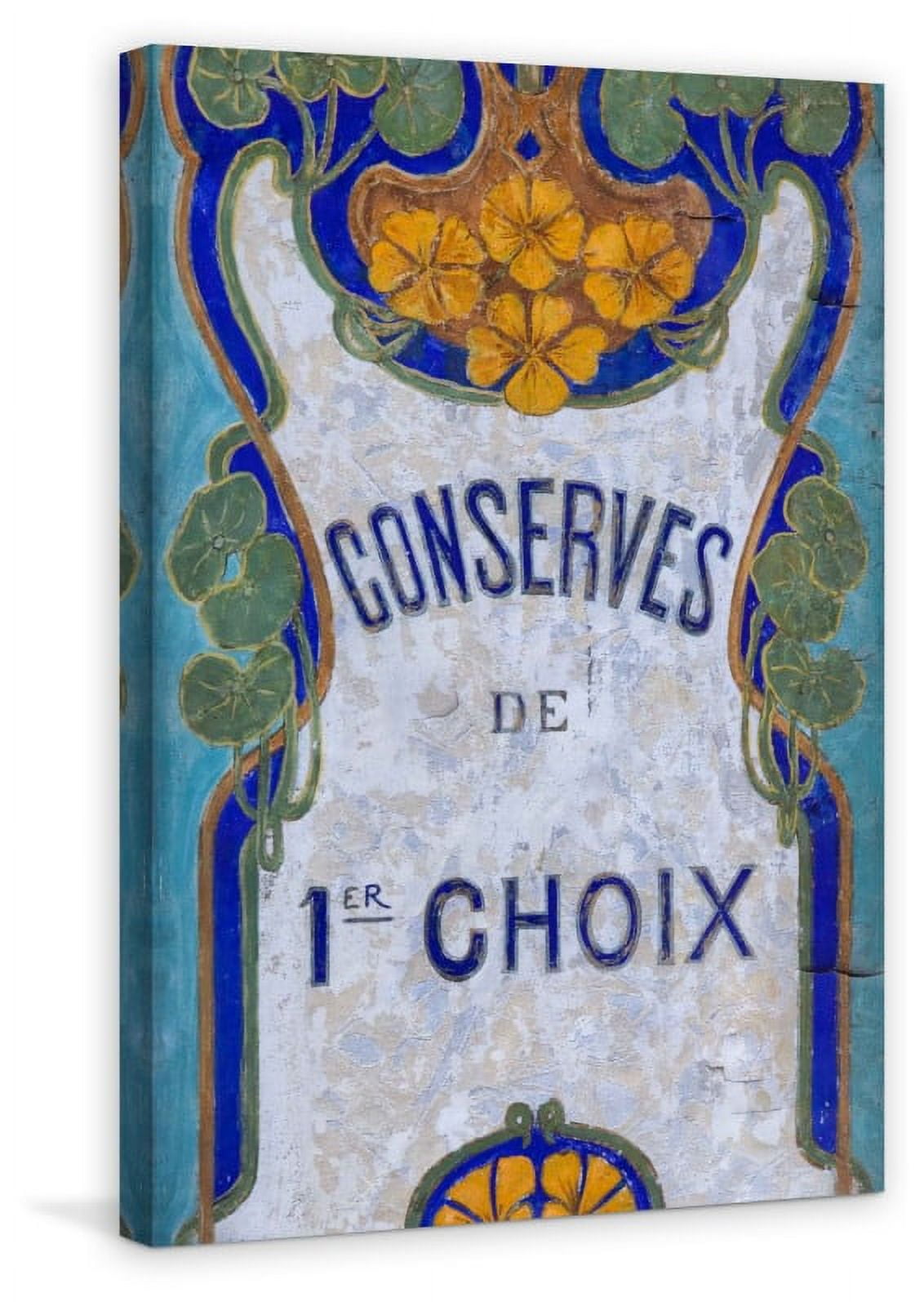 "Paris Art Nouveau Sign" Painting Print on Wrapped Canvas