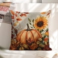 thumbnail image 4 of pumpkin sunflowers leavesLinen toss pillowcase decoration pillowcase gifting preferred 24x24 inch cushion cover sofa pillowcase sofa bedroom living room car, 4 of 6