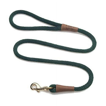 UPC: 0793721017043 | Mendota Pet Snap Leash – British-Style Braided Dog Lead  Made in The USA – Hunter Green  1/2 in x 6 ft – for Large Breeds