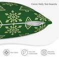 thumbnail image 5 of Bingfone Christmas (2) Linen Throw Pillow Covers Cushion Case Pocket Button Vintage Farmhouse Pillowcase for Sofa Couch Bed 20"x20", 5 of 9