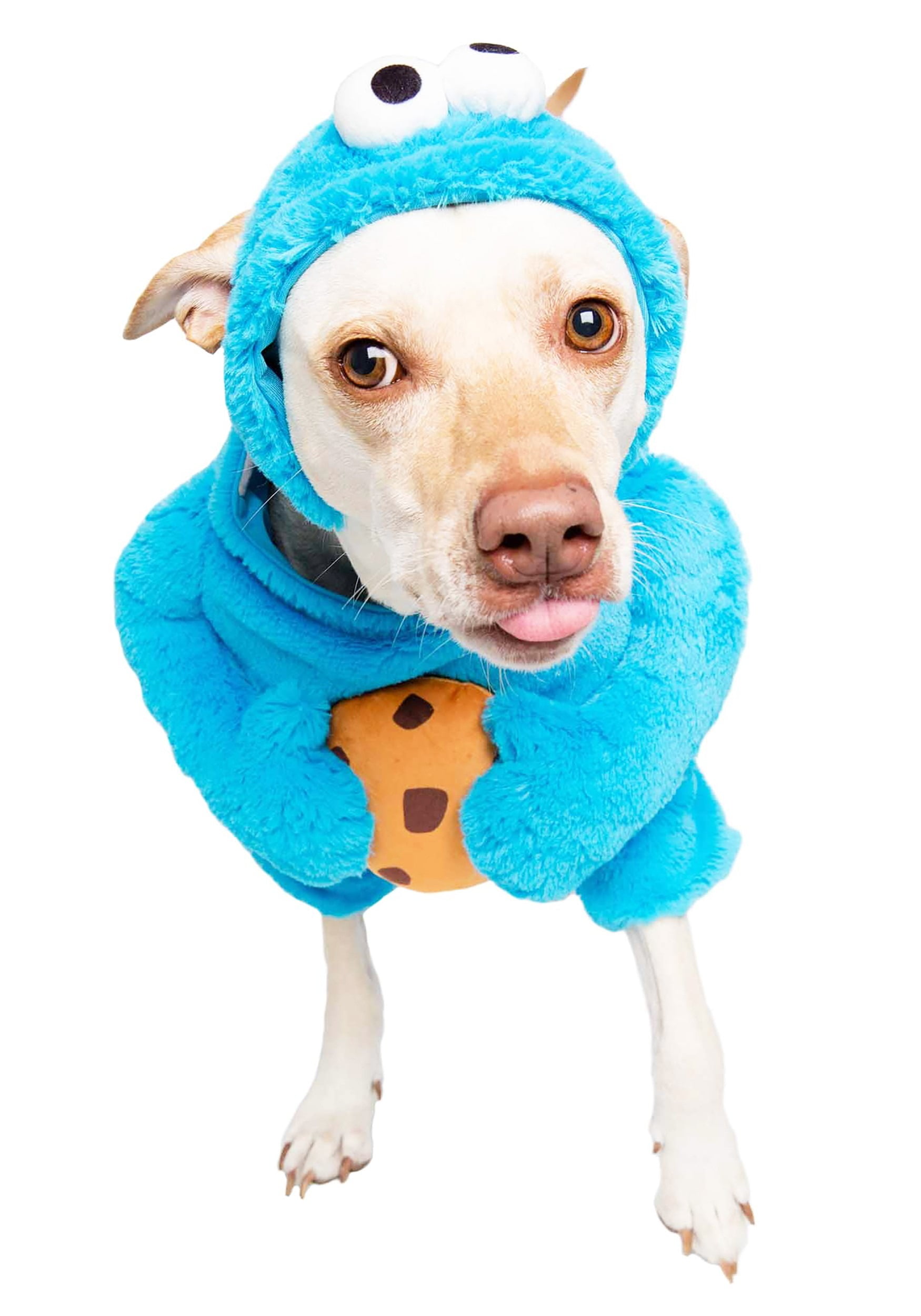 Pet Krewe Unleash The Parade Cookie Monster Dog Costume Sesame Street Pet Costumes for Large