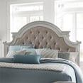 thumbnail image 6 of Beaumont Lane Farmhouse Wood King Tufted Upholstered Bed in White, 6 of 10
