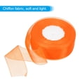 thumbnail image 3 of Uxcell 1.6 Inch Organza Ribbon 100 Yard Gift Wrapping Ribbon Orange, 2 Roll (50Yard/Roll), 3 of 6