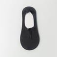 thumbnail image 2 of VV AVEORS 5 Pairs No Show Sheer Socks Women, Low Cut Invisible Cotton Socks Non Slip Pack, Breathable Summer Loafer Flat Boat Socks Black One Size, 2 of 5