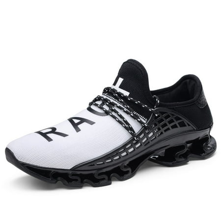 

Plus Size Men s Breathable Knit Lace Up Shock-absorbing Casual Sports Shoes