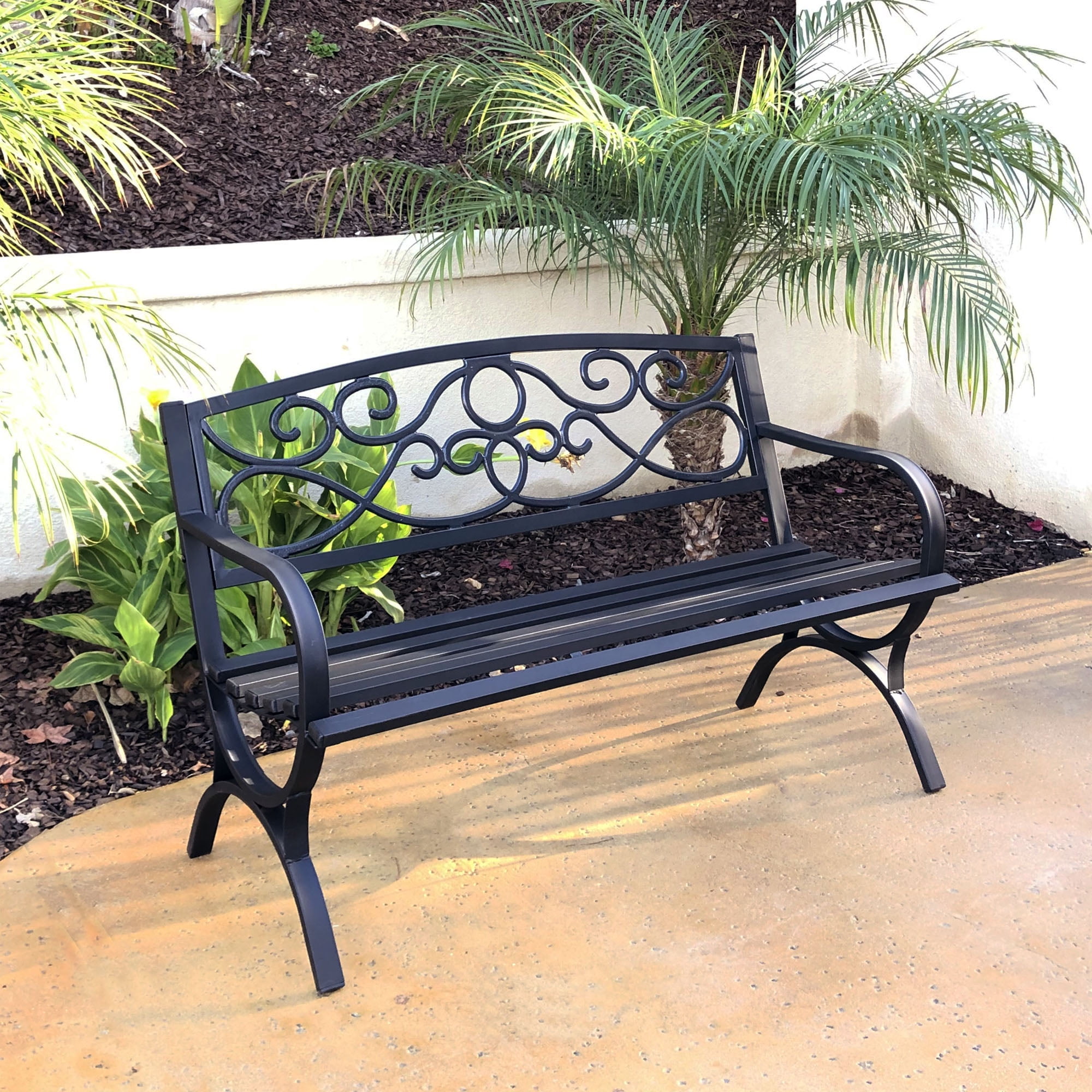 ABBLE STEEL GARDEN BENCH - Walmart.com - Walmart.com