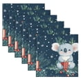 thumbnail image 6 of BZSMCE Satin Native Fab Cotton Dinner Napkin Cute Christmas Koalas Pattern Reusable, 6 of 8