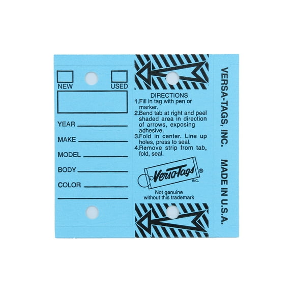 Laminated Key Tag - Blue - Key Rings Included - 1¼"W x 3"H - Box of 250- Light Blue Key Tags - Durable Key Tags with Labels for Dealerships - Key Ring Key Tag for Easy Identification and Organization