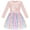 Rainbow Glitter, variant on Girls Dress Blue Rainbow Gradient Butterfly Princess Tulle Long Sleeve 5 Years
