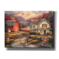 Epic Graffiti 'Relaxing on the Farm' by Chuck Pinson, Canvas Wall Art, 16"x12"
