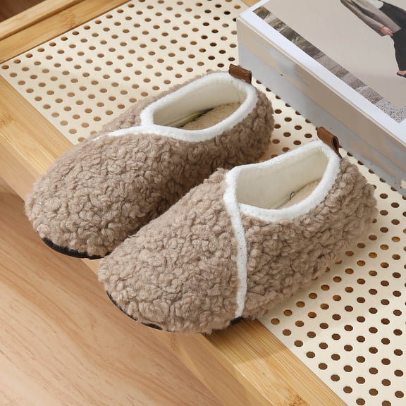 Taylonsss Women's Fleece-Lined Slipper Socks with Non-Slip Sole Winter Indoor House Shoes for Cozy Home Wear and Warm Comfort