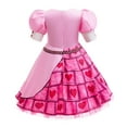 thumbnail image 3 of Girls Rise Red Costume with Wig Bridget Pink Dress Halloween Birthday Outfits, 7-8Y, 3 of 8