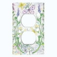 thumbnail image 2 of Metal Light Switch Plate Cover Mystical Floral Butterfly Garden Sketch FLW118, 2 of 13