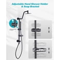 thumbnail image 2 of Wowow Single Handle 1 Spray Patterns Wall Mounted Shower Faucet with Hand Shower 1.8 GPM in Black, 2 of 7