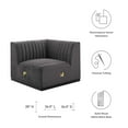thumbnail image 4 of Modway Conjure Modern Channel Tufted Velvet Left Corner Chair in Gray, 4 of 4