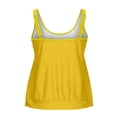 thumbnail image 3 of Women's Tankini Tops Round Neck Sleeveless Gathered Bust Solid Color Swimwear Tops Beach Pool Soft Quick Dry Relaxed Fit Bathing Suit Tops, 3 of 8